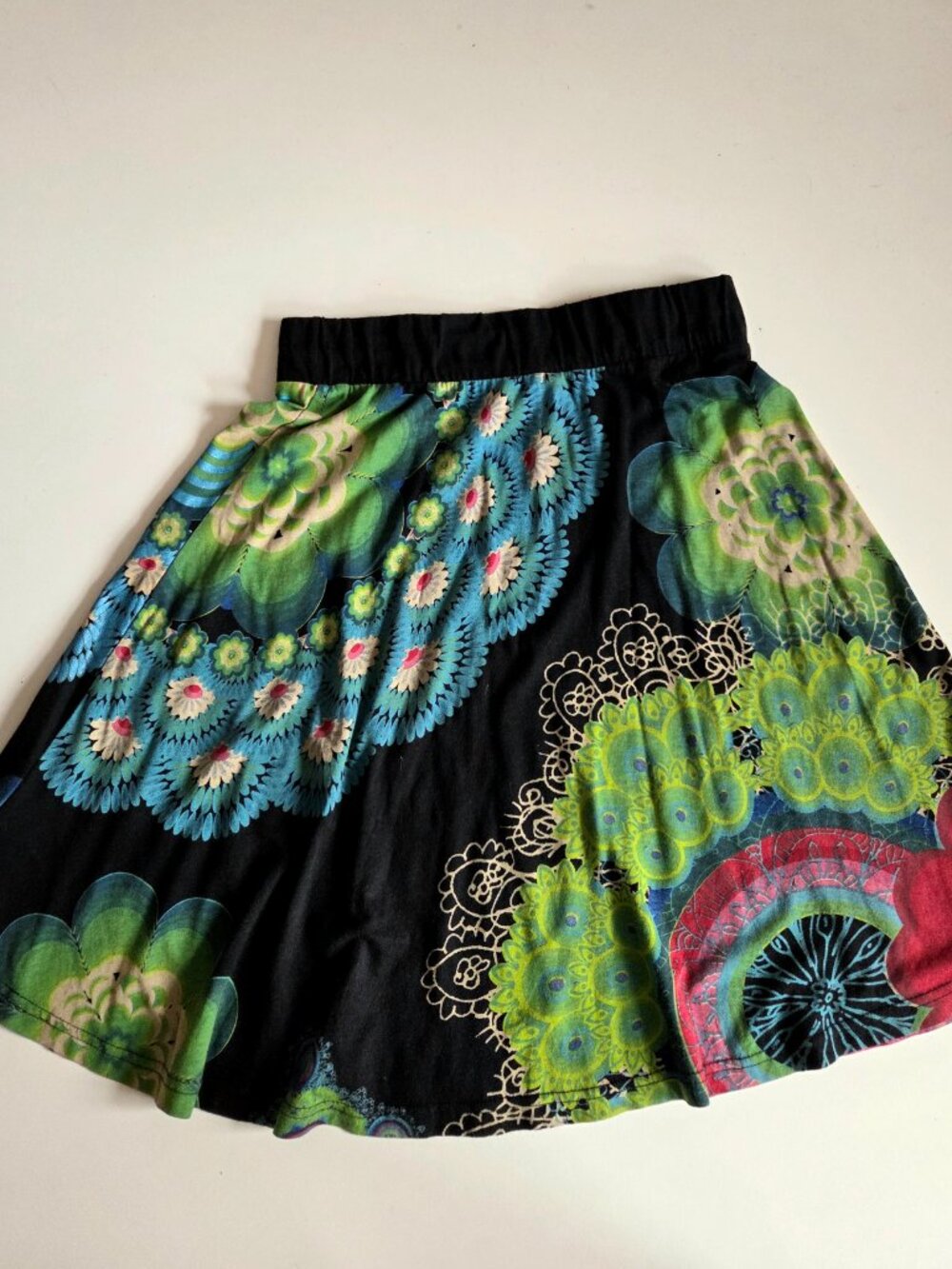 Desigual A-Line Multicolored High Waisted Skirt - Picture 3 of 12